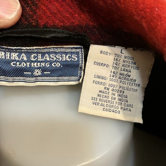 Erika Classics  wool blend red plant short jacket lined insulated hunter large - Picture 3 of 10